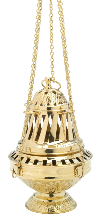 Santiago style golden brass censer