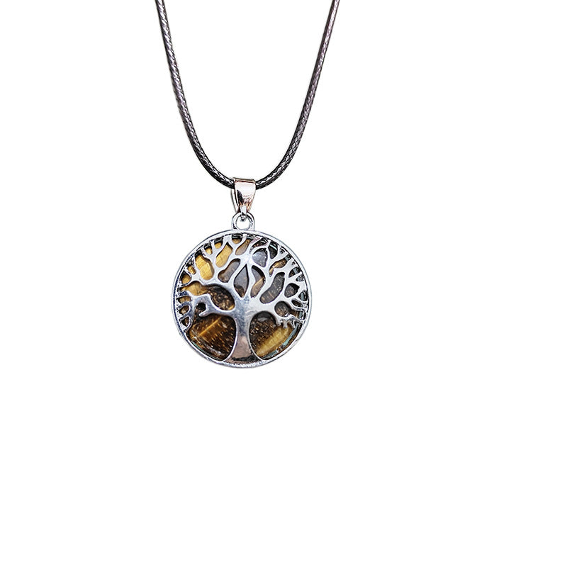 Natural Stone Tree Of Life Pendant