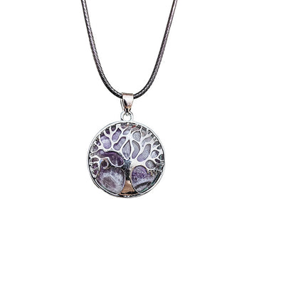 Natural Stone Tree Of Life Pendant