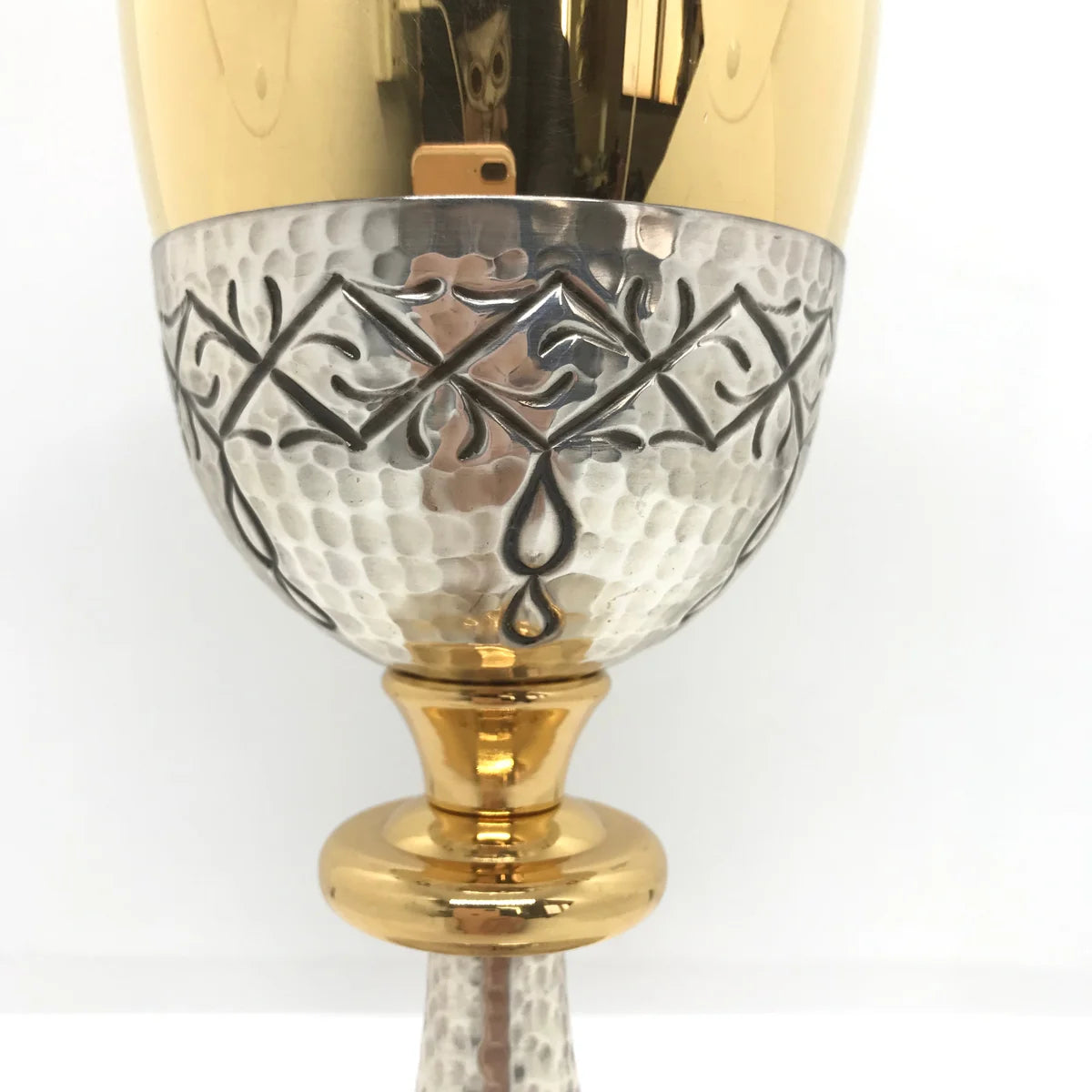 Chalice  and ciborium with deers and crown of thorns