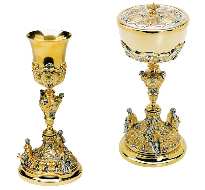 Chalice and Ciborium with the Three Theological Virtues