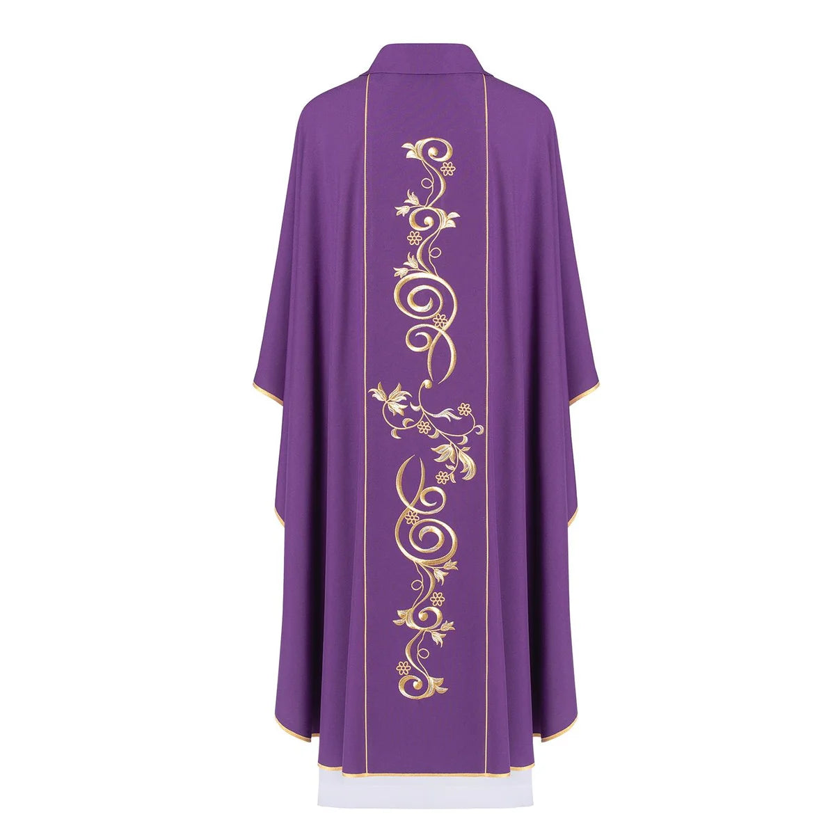 IHS Chasuble with golden embroidery in 80% polyester 20% wool