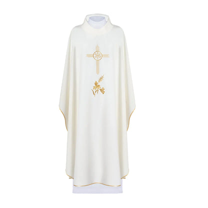 Chasuble embroidered with the symbol IHS cross