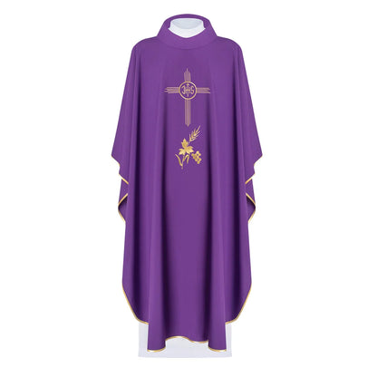 Chasuble embroidered with the symbol IHS cross