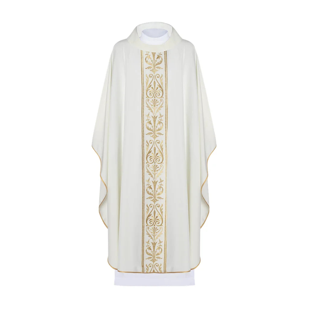 Liturgical chasuble decorated with an embroidered