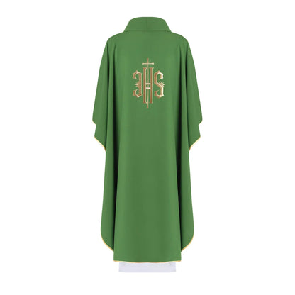 Chasuble embroidered with the IHS symbol