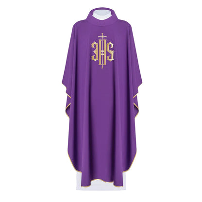 Chasuble embroidered with the IHS symbol