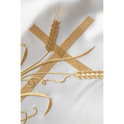 Chi-Rho Chasuble with ears of wheat, grapes in 100% PE