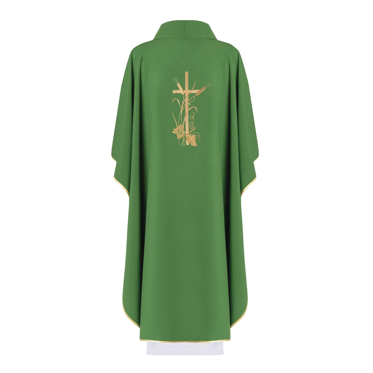 Chi-Rho Chasuble with ears of wheat, grapes in 100% PE