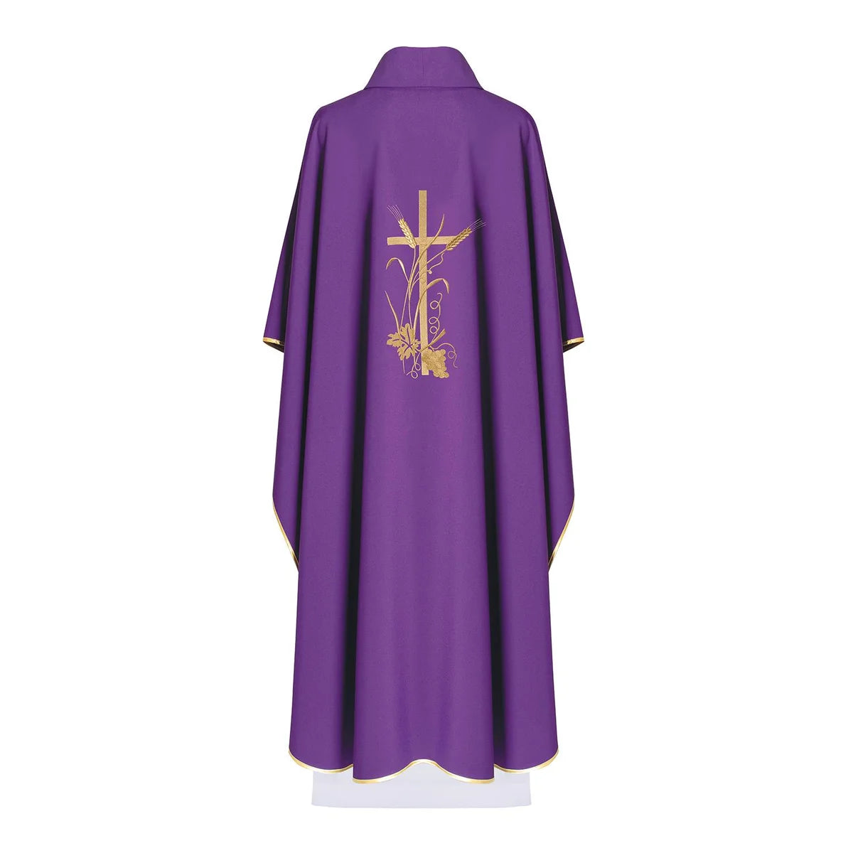 Chi-Rho Chasuble with ears of wheat, grapes in 100% PE