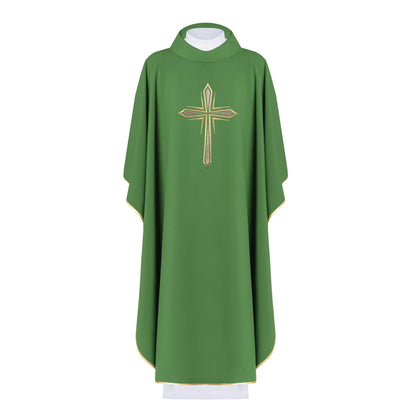 Chasuble with embroidered cross symbol 100% PE