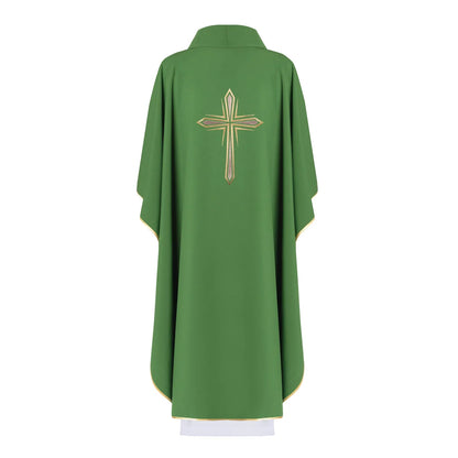 Chasuble with embroidered cross symbol 100% PE