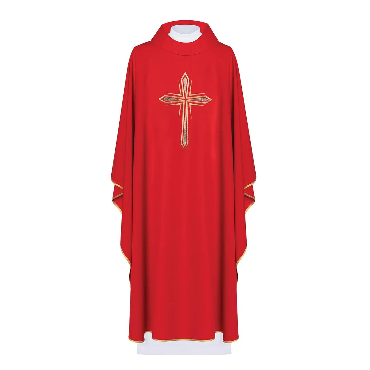 Chasuble with embroidered cross symbol 100% PE