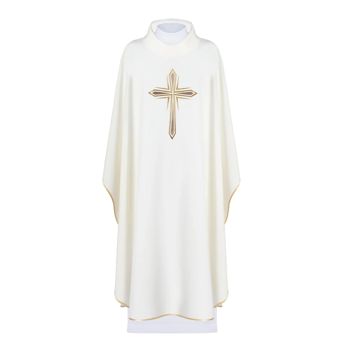 Chasuble with embroidered cross symbol 100% PE