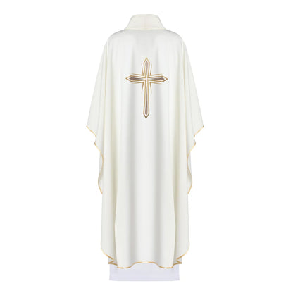 Chasuble with embroidered cross symbol 100% PE