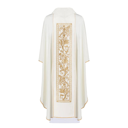 Chasuble embroidered with the symbol of the Eucharistic chalice