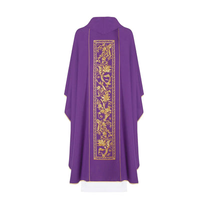 Chasuble embroidered with the symbol of the Eucharistic chalice