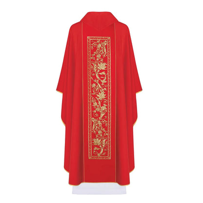 Chasuble embroidered with the symbol of the Eucharistic chalice