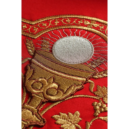 Chasuble embroidered with the symbol of the Eucharistic chalice