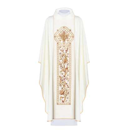 Chasuble richly embroidered with the IHS symbol