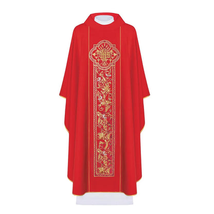 Chasuble richly embroidered with the IHS symbol