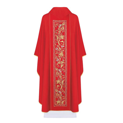 Chasuble richly embroidered with the IHS symbol