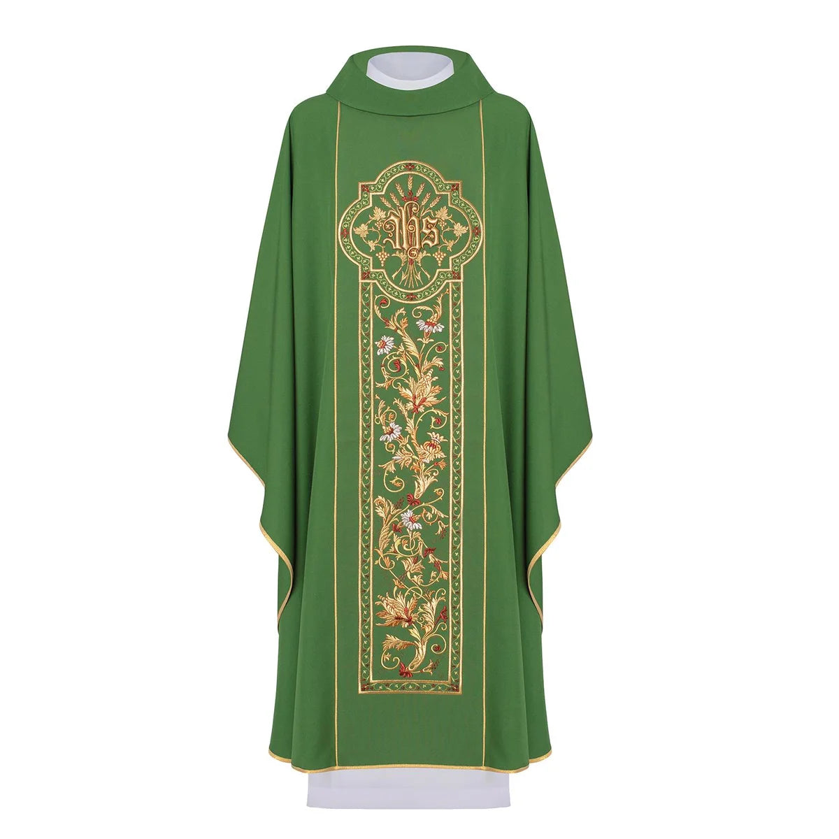 Chasuble richly embroidered with the IHS symbol