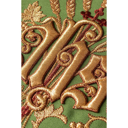 Chasuble richly embroidered with the IHS symbol