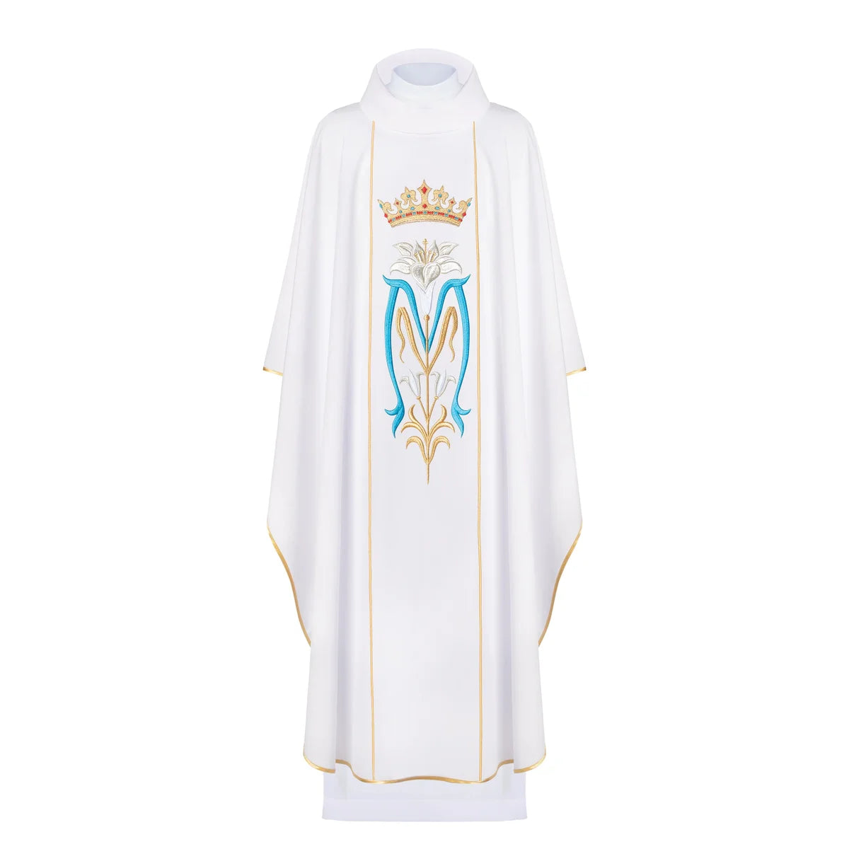 Marian chasuble embroidered with a crown