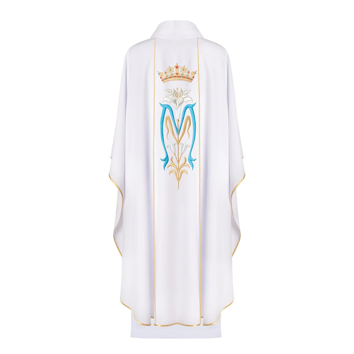 Marian chasuble embroidered with a crown