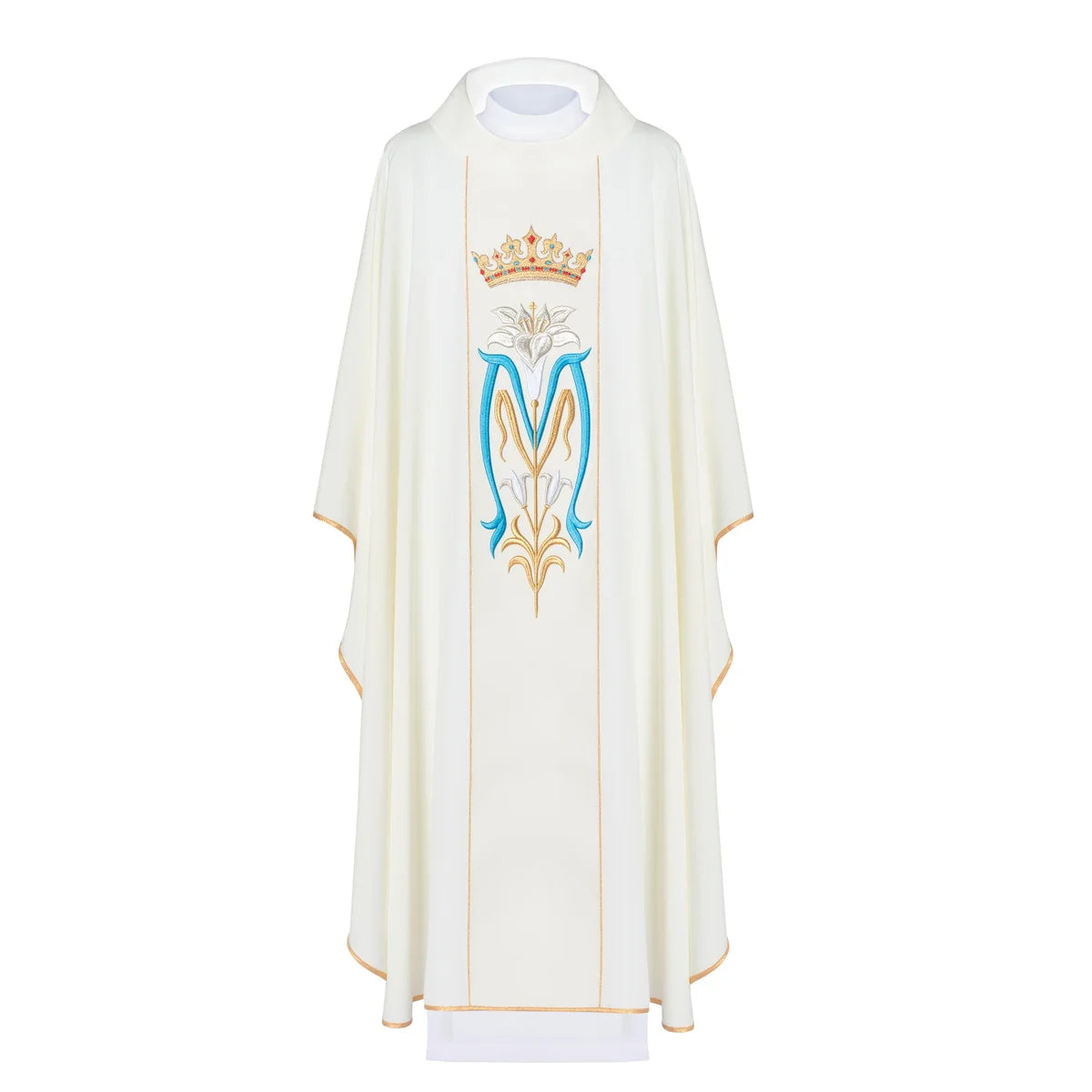 Marian chasuble embroidered with a crown