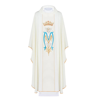 Marian chasuble embroidered with a crown