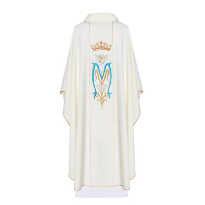 Marian chasuble embroidered with a crown