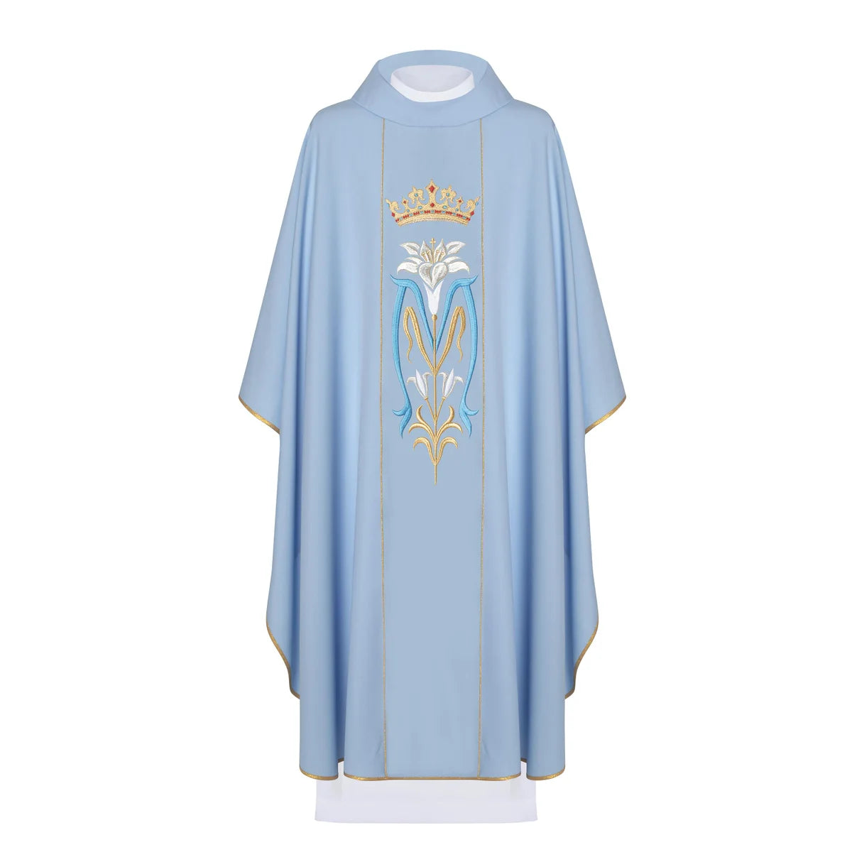 Marian chasuble embroidered with a crown