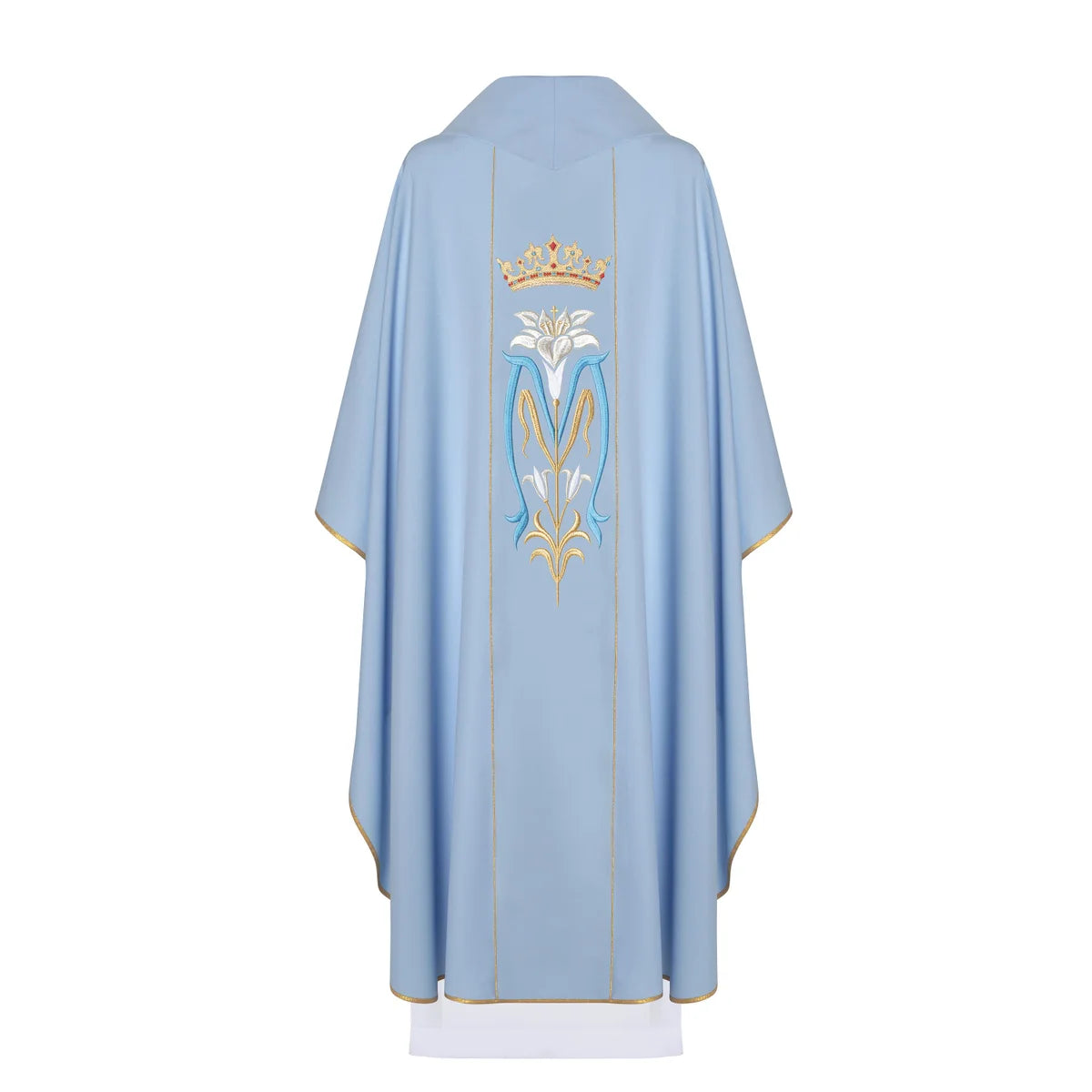 Marian chasuble embroidered with a crown