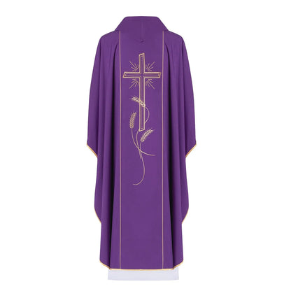 Chasuble embroidered with a cross with a symbol