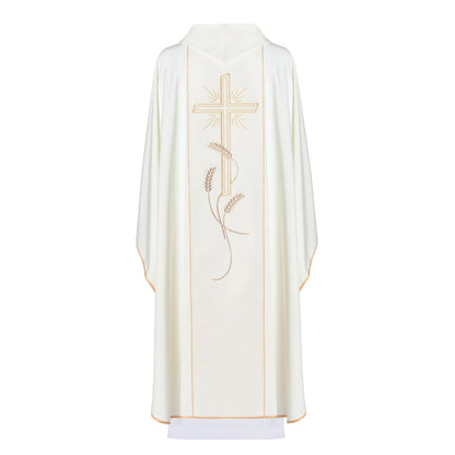 Chasuble embroidered with a cross with a symbol