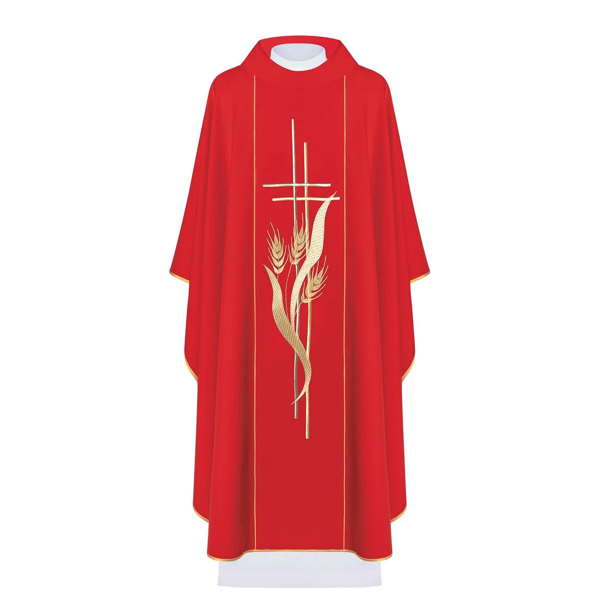 Chasuble embroidered with cross and ears of corn