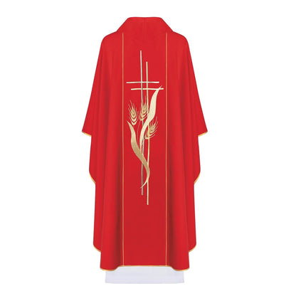 Chasuble embroidered with cross and ears of corn