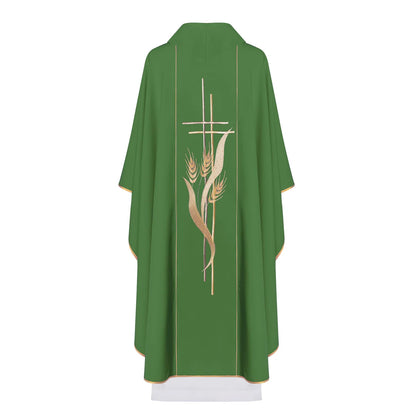 Chasuble embroidered with cross and ears of corn