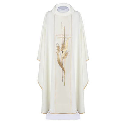 Chasuble embroidered with cross and ears of corn