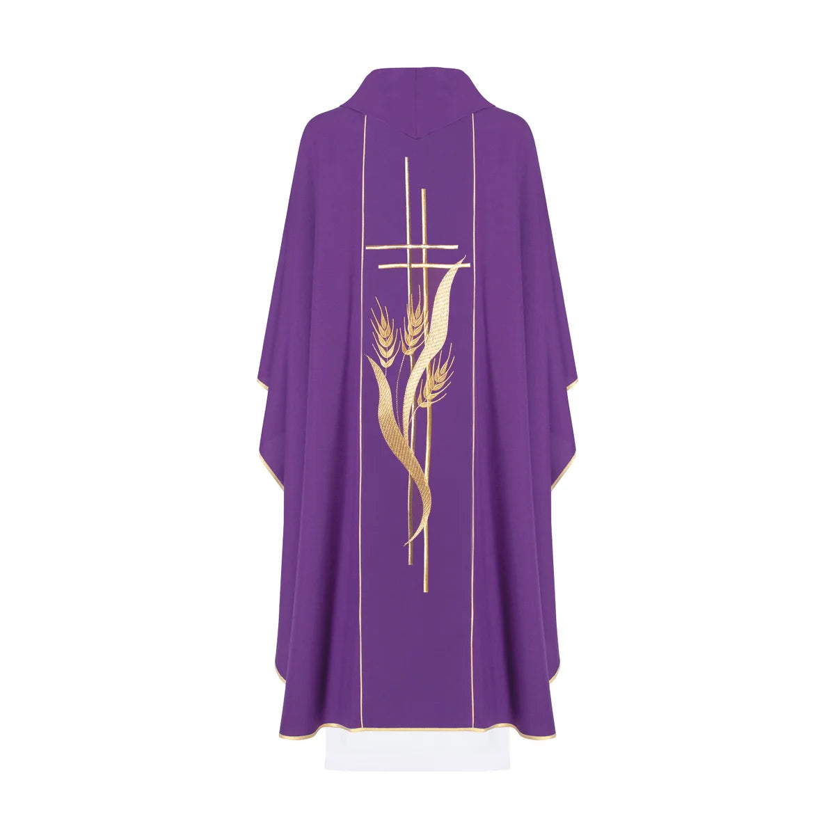 Chasuble embroidered with cross and ears of corn