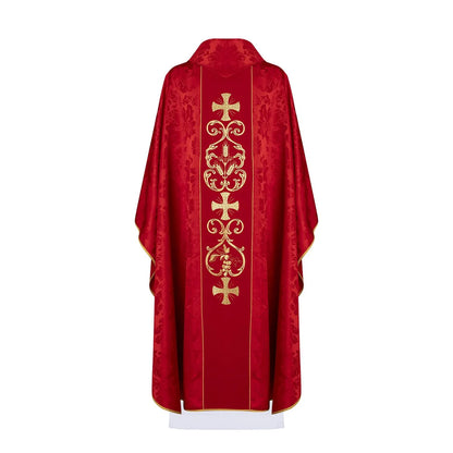 Liturgical chasuble decorated with an three crosses