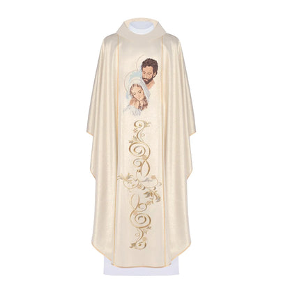 Chasuble embroidered with the image of the Holy Family