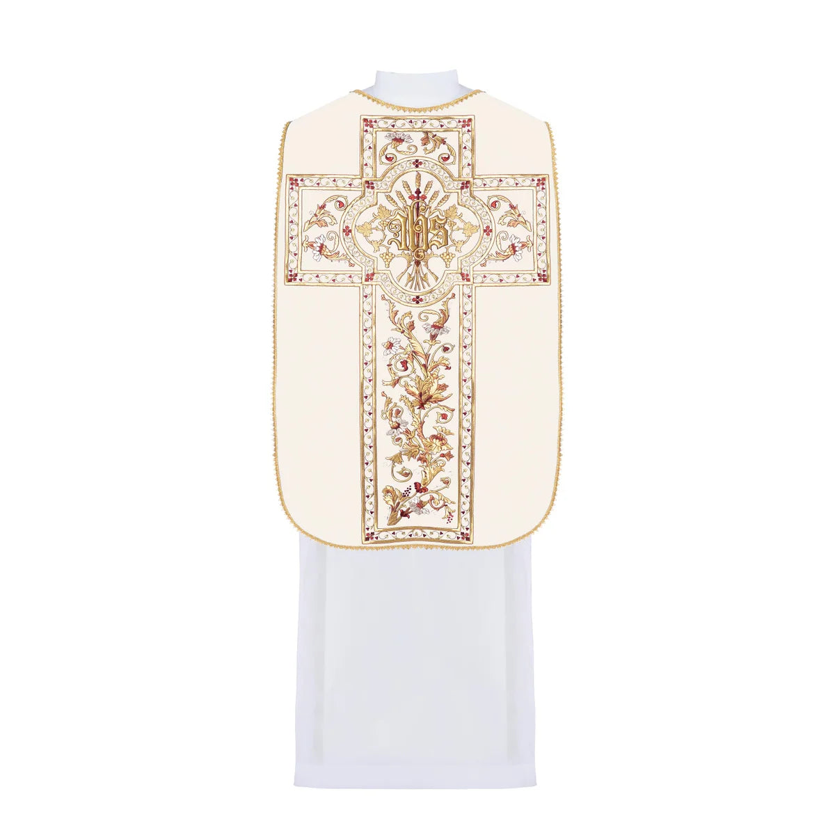 Roman chasuble embroidered with the symbol of ihs