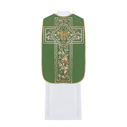 Roman chasuble embroidered with the symbol of ihs