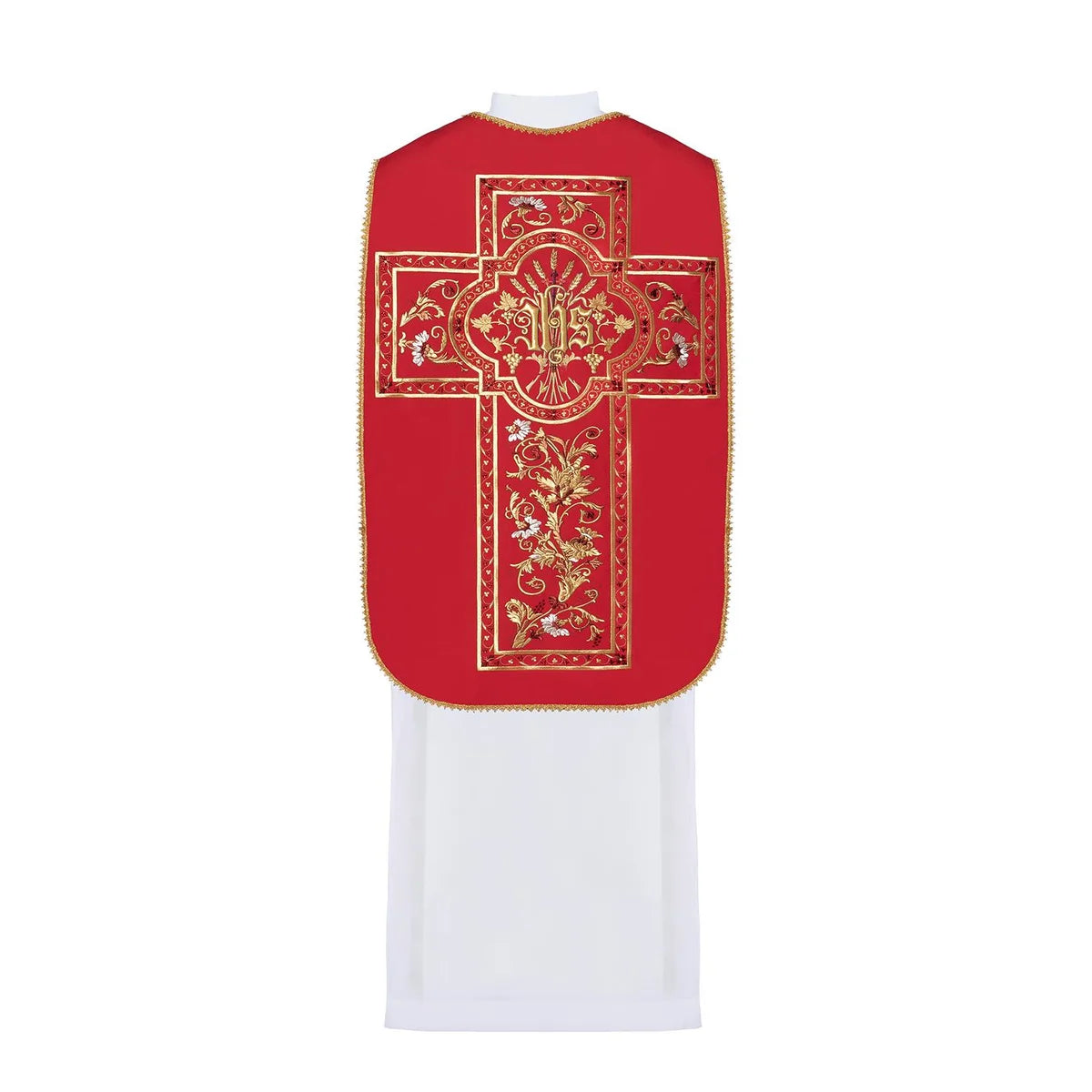 Roman chasuble embroidered with the symbol of ihs