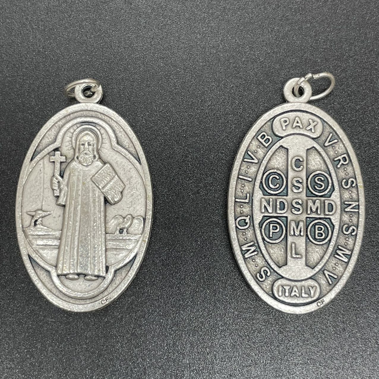 St Benedict Oval Medal 4.5cm, Made In Italy