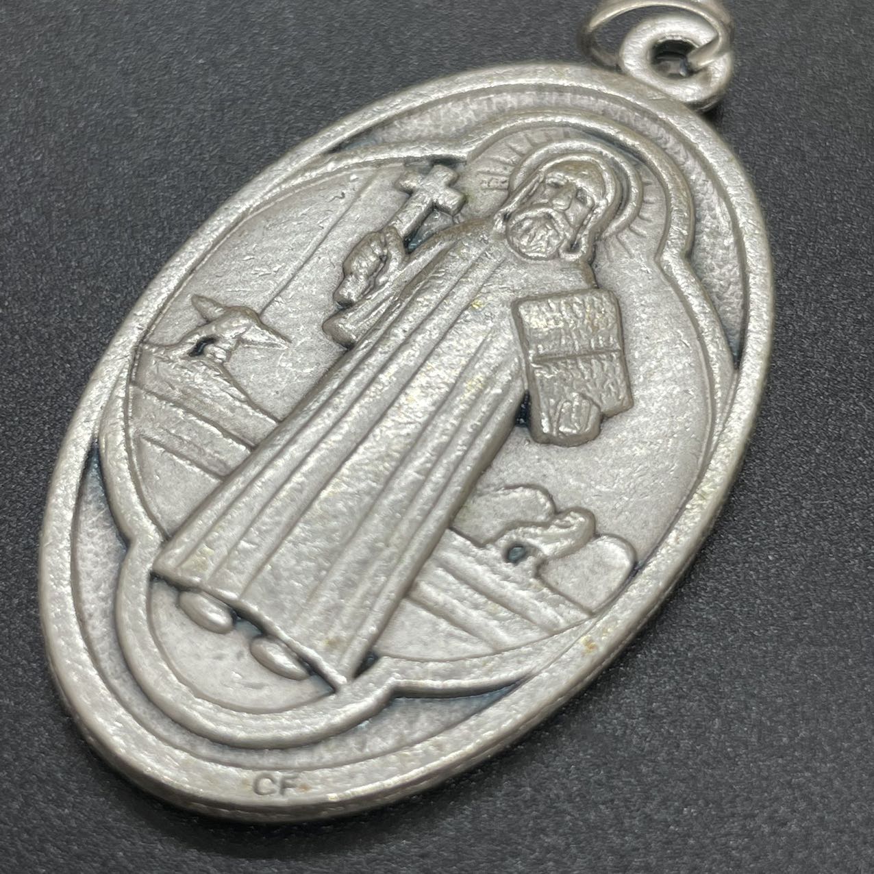 St Benedict Oval Medal 4.5cm, Made In Italy