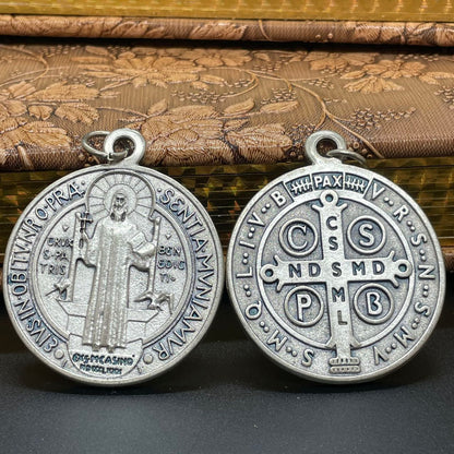 St. Benedict cross medal 4.6 cm made in Italy